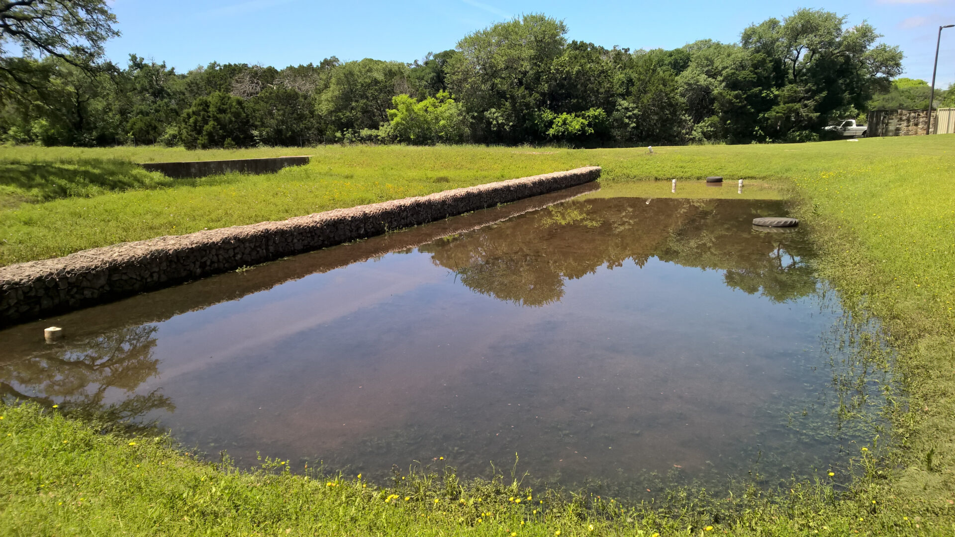 Retention,Pond,After,A,Rain
